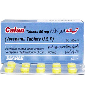 Calan (Verapamil) 80mg Tablets  x 1's