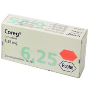 Coreg (Carvedilol) 6.25mg Tablets  x 1's