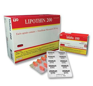 Lipothin (Fenofibrate) 200mg Tablets  x 1's