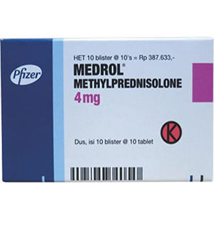 Medrol (Methylprednisolone) 4mg Tablets  x 1's