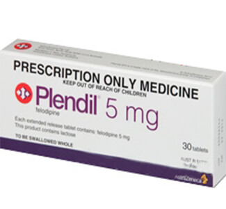 Plendil (Felodipine) 5mg Tablets  x 1's