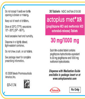 Actoplus Met (Metformin) 30mg/1000mg  x 1's